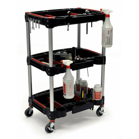 Luxor Mechanics ThreeShelf Cart LUXMC-3